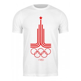 Мужская футболка с принтом Олимпиада 80 ,  |  | Тематика изображения на принте: 