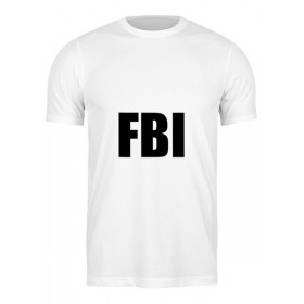 Мужская футболка с принтом FBI фбр ,  |  | Тематика изображения на принте: 