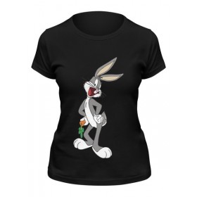 Женская футболка с принтом Багз Банни (Bugs Bunny, Кролик Багз) ,  |  | 