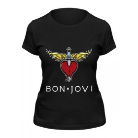 Женская футболка с принтом Bon Jovi ,  |  | 