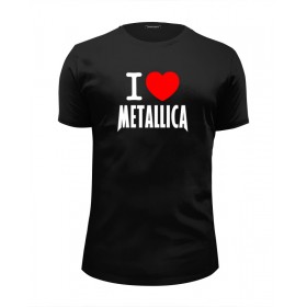 Мужская футболка Premium с принтом I love Metallica , Белый, черный, серый меланж, голубой: 100% хлопок, плотность 160 гр. Остальные цвета: 92% хлопок, 8% лайкра, плотность 170-180гр. |  | 
