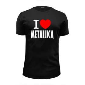 Мужская футболка Premium с принтом I love Metallica , Белый, черный, серый меланж, голубой: 100% хлопок, плотность 160 гр. Остальные цвета: 92% хлопок, 8% лайкра, плотность 170-180гр. |  | 