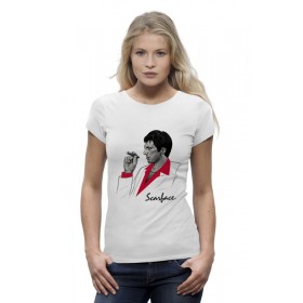 Женская футболка Premium с принтом Тони Монтана (Лицо со Шрамом) ,  |  | 