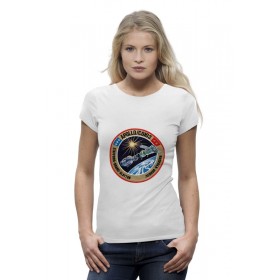 Женская футболка Premium с принтом Союз-Аполлон ,  |  | 