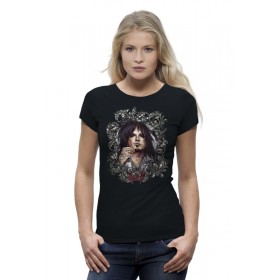 Женская футболка Premium с принтом Nikki Sixx Motley Crue ROCKHLOMA ,  |  | 