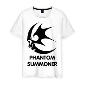Мужская футболка хлопок с принтом Dark Elf Mage - Phantom Summoner , 100% хлопок | прямой крой, круглый вырез горловины, длина до линии бедер, слегка спущенное плечо. | Тематика изображения на принте: elf | lineage | phantom summoner