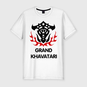 Мужская футболка премиум с принтом Orc Fighter - Grand Khavatari , 92% хлопок, 8% лайкра | приталенный силуэт, круглый вырез ворота, длина до линии бедра, короткий рукав | Тематика изображения на принте: grand khavatari | lineage