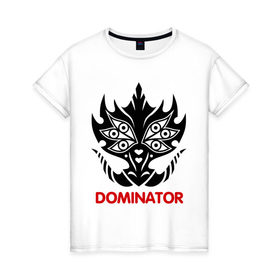 Женская футболка хлопок с принтом Orc Mage - Dominator , 100% хлопок | прямой крой, круглый вырез горловины, длина до линии бедер, слегка спущенное плечо | dominator | lineage | orc mage