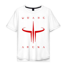 Мужская футболка хлопок Oversize с принтом Quake arena , 100% хлопок | свободный крой, круглый ворот, “спинка” длиннее передней части | arena | quake | quake arena | квака | квейк | шутер