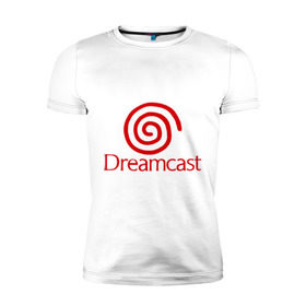 Мужская футболка премиум с принтом Dreamcast , 92% хлопок, 8% лайкра | приталенный силуэт, круглый вырез ворота, длина до линии бедра, короткий рукав | Тематика изображения на принте: dreamcast | sega | видеоигры | приставки | сега