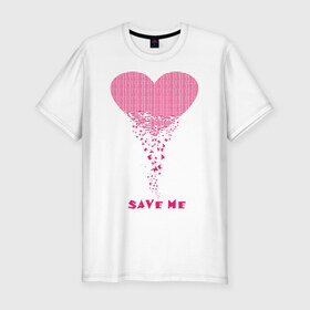 Мужская футболка премиум с принтом Save me , 92% хлопок, 8% лайкра | приталенный силуэт, круглый вырез ворота, длина до линии бедра, короткий рукав | Тематика изображения на принте: 