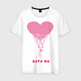 Мужская футболка хлопок с принтом Save me , 100% хлопок | прямой крой, круглый вырез горловины, длина до линии бедер, слегка спущенное плечо. | Тематика изображения на принте: 