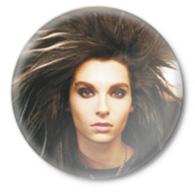 Значок с принтом Tokio Hotel ,  металл | круглая форма, металлическая застежка в виде булавки | tokio hotel