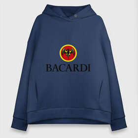 Женское худи Oversize хлопок с принтом Bacardi , френч-терри — 70% хлопок, 30% полиэстер. Мягкий теплый начес внутри —100% хлопок | боковые карманы, эластичные манжеты и нижняя кромка, капюшон на магнитной кнопке | bacardi | бакарди | бар | бармен | ром