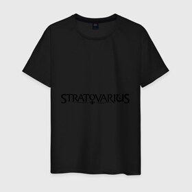 Мужская футболка хлопок с принтом Stratovarius , 100% хлопок | прямой крой, круглый вырез горловины, длина до линии бедер, слегка спущенное плечо. | Тематика изображения на принте: 