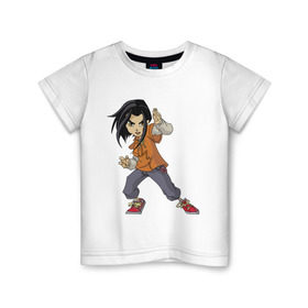 Детская футболка хлопок с принтом Джеки Чан (6) , 100% хлопок | круглый вырез горловины, полуприлегающий силуэт, длина до линии бедер | 