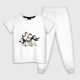 Детская пижама хлопок с принтом Мадагаскар (8) , 100% хлопок |  брюки и футболка прямого кроя, без карманов, на брюках мягкая резинка на поясе и по низу штанин
 | madagascar | мадагаскар | пингвины