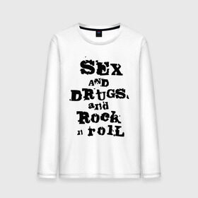 Мужской лонгслив хлопок с принтом Sex and drugs and rock n roll (2) , 100% хлопок |  | Тематика изображения на принте: drugs | rock | rocknroll | рок | рок н ролл | рокролл
