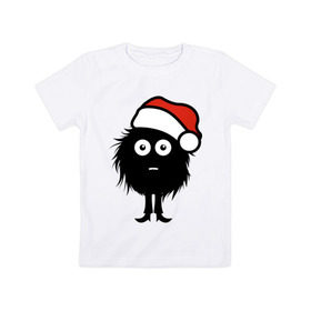 Детская футболка хлопок с принтом Рождественнский лохмач , 100% хлопок | круглый вырез горловины, полуприлегающий силуэт, длина до линии бедер | 2012 | new year | нг | новый 2012 | новый год | рождественский | рождество