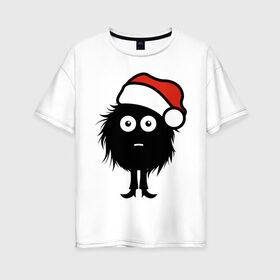 Женская футболка хлопок Oversize с принтом Рождественнский лохмач , 100% хлопок | свободный крой, круглый ворот, спущенный рукав, длина до линии бедер
 | 2012 | new year | нг | новый 2012 | новый год | рождественский | рождество