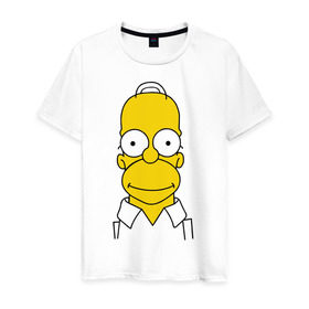 Мужская футболка хлопок с принтом Simpsons (11) , 100% хлопок | прямой крой, круглый вырез горловины, длина до линии бедер, слегка спущенное плечо. | гомер