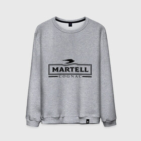 Мужской свитшот хлопок с принтом Martell , 100% хлопок |  | cognac | martell | бар | бармен | коньяк | мартель