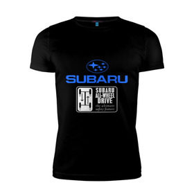 Мужская футболка премиум с принтом Subaru (2) , 92% хлопок, 8% лайкра | приталенный силуэт, круглый вырез ворота, длина до линии бедра, короткий рукав | auto | subaru | авто | автобренды | автогонки | автомобиль | субарик | субару | тачки