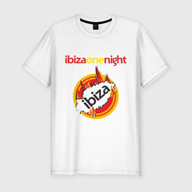 Мужская футболка премиум с принтом Ibiza one night , 92% хлопок, 8% лайкра | приталенный силуэт, круглый вырез ворота, длина до линии бедра, короткий рукав | ibiza | one night | ибица | фестиваль | электронная музыка