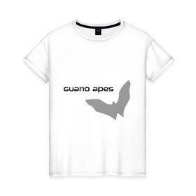 Женская футболка хлопок с принтом Guano Apes , 100% хлопок | прямой крой, круглый вырез горловины, длина до линии бедер, слегка спущенное плечо | heavy metal | metal | rock | trash metal | метал | металл | рок | трэш метал | хеви метал