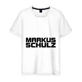 Мужская футболка хлопок с принтом Markus Schulz , 100% хлопок | прямой крой, круглый вырез горловины, длина до линии бедер, слегка спущенное плечо. | deejay | dj | markus schulz | trance | диджей | маркус шульц | транс