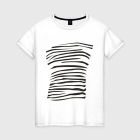 Женская футболка хлопок с принтом Зебра (2) , 100% хлопок | прямой крой, круглый вырез горловины, длина до линии бедер, слегка спущенное плечо | africa | safari | zebra | животные | зебра | сафари