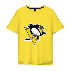 Мужская футболка хлопок Oversize с принтом Pittsburgh Penguins Malkin 71 , 100% хлопок | свободный крой, круглый ворот, “спинка” длиннее передней части | malkin | nhl | pittsburgh penguins | малкин | нхл | питсбург | хоккейный клуб