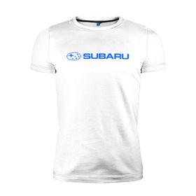 Мужская футболка премиум с принтом Subaru (3) , 92% хлопок, 8% лайкра | приталенный силуэт, круглый вырез ворота, длина до линии бедра, короткий рукав | auto | subaru | авто | автобренды | автомобиль | субарик | субару | тачки