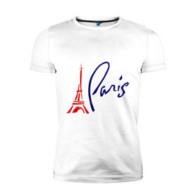 Мужская футболка премиум с принтом Paris (3) , 92% хлопок, 8% лайкра | приталенный силуэт, круглый вырез ворота, длина до линии бедра, короткий рукав | Тематика изображения на принте: france | paris | европа | париж | франция | французский | эйфелева башня