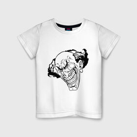 Детская футболка хлопок с принтом С джокером , 100% хлопок | круглый вырез горловины, полуприлегающий силуэт, длина до линии бедер | Тематика изображения на принте: джокер