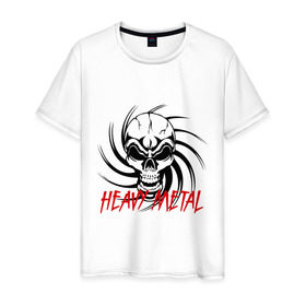 Мужская футболка хлопок с принтом Heavy metal (2) , 100% хлопок | прямой крой, круглый вырез горловины, длина до линии бедер, слегка спущенное плечо. | 