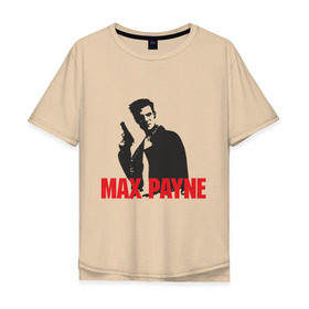 Мужская футболка хлопок Oversize с принтом Max Payne (2) , 100% хлопок | свободный крой, круглый ворот, “спинка” длиннее передней части | max payne | shooter | макс пейн | стрелялка | шутер