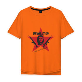Мужская футболка хлопок Oversize с принтом Che Guevara - revolution , 100% хлопок | свободный крой, круглый ворот, “спинка” длиннее передней части | Тематика изображения на принте: че гевара