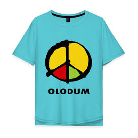 Мужская футболка хлопок Oversize с принтом Olodum , 100% хлопок | свободный крой, круглый ворот, “спинка” длиннее передней части | Тематика изображения на принте: бразилия