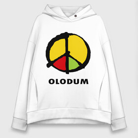 Женское худи Oversize хлопок с принтом Olodum , френч-терри — 70% хлопок, 30% полиэстер. Мягкий теплый начес внутри —100% хлопок | боковые карманы, эластичные манжеты и нижняя кромка, капюшон на магнитной кнопке | бразилия