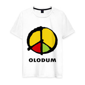 Мужская футболка хлопок с принтом Olodum , 100% хлопок | прямой крой, круглый вырез горловины, длина до линии бедер, слегка спущенное плечо. | Тематика изображения на принте: бразилия