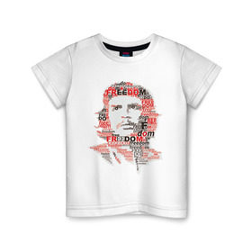 Детская футболка хлопок с принтом Che Guevara (3) , 100% хлопок | круглый вырез горловины, полуприлегающий силуэт, длина до линии бедер | Тематика изображения на принте: гевара | куба | революция | свобода | че