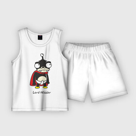 Детская пижама с шортами хлопок с принтом Lord Nibbler ,  |  | Тематика изображения на принте: futurama | lord nibbler | лорд нибблер | футурама