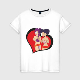 Женская футболка хлопок с принтом Futurama-censored , 100% хлопок | прямой крой, круглый вырез горловины, длина до линии бедер, слегка спущенное плечо | futurama | футурама