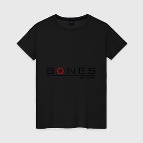 Женская футболка хлопок с принтом Bones the Series , 100% хлопок | прямой крой, круглый вырез горловины, длина до линии бедер, слегка спущенное плечо | 