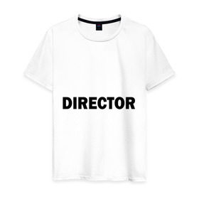 Мужская футболка хлопок с принтом Режиссер (директор) , 100% хлопок | прямой крой, круглый вырез горловины, длина до линии бедер, слегка спущенное плечо. | director | главный | директор | режиссер