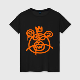 Женская футболка хлопок с принтом МИШКА from NY , 100% хлопок | прямой крой, круглый вырез горловины, длина до линии бедер, слегка спущенное плечо | from ny | медведь | медвежонок | мишка | нью йорк
