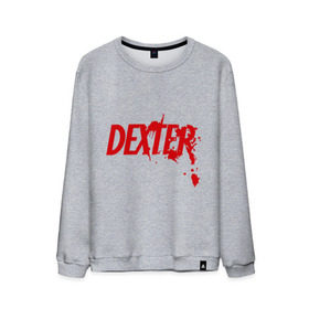 Мужской свитшот хлопок с принтом Dexter - Декстер , 100% хлопок |  | dexter | декстер | кровь | сериал
