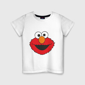 Детская футболка хлопок с принтом Elmo , 100% хлопок | круглый вырез горловины, полуприлегающий силуэт, длина до линии бедер | Тематика изображения на принте: малыш элмо с улицы сезам.elmo | мапет шоу | маппет шоу | элмо