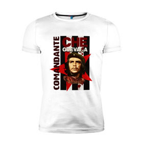 Мужская футболка премиум с принтом Che Guevara (4) , 92% хлопок, 8% лайкра | приталенный силуэт, круглый вырез ворота, длина до линии бедра, короткий рукав | Тематика изображения на принте: че гевара